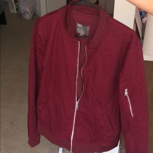 Slim Maroon ASOS Bomber Jacket